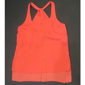 BCBG MaxAzria Keyhole Racerback Silky Tank Top